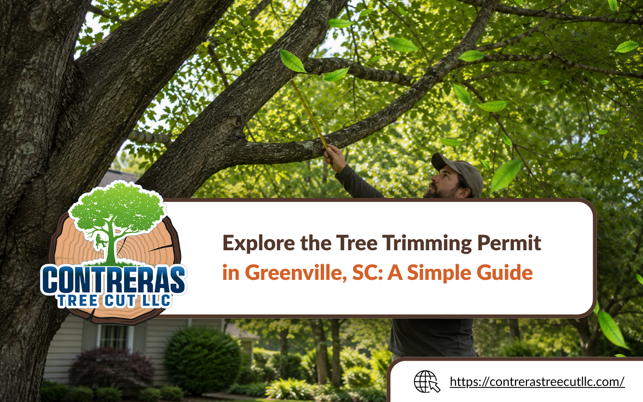 Tree professional reviewing tree trimming permit requirements in Greenville, SC