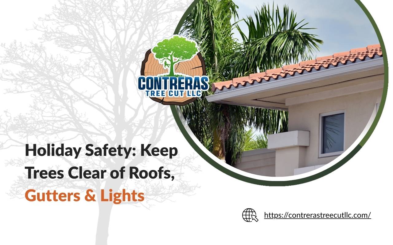 Roof inspection ensuring fire safety and preventing tree branches on roof risk