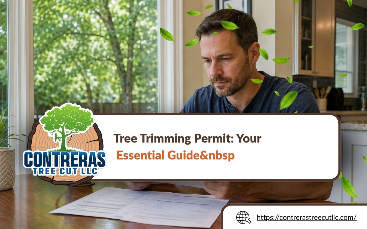 Homeowner reviewing a tree trimming permit in Greenville, SC